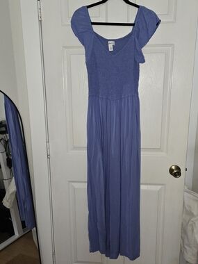 Lilac Maxi Pants with Smocked Bodice